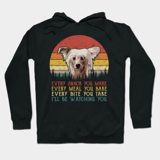 Retro Chinese Crested Every Snack You Make Every Meal You Bake Hoodie